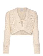 Cardigan Knitted Bolero Tops Knitwear Cardigans Beige Lindex