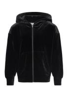 Hoodie Full Zip Tops Sweatshirts & Hoodies Hoodies Black Rosemunde Kid...