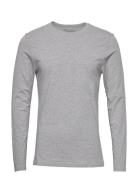 Long Sleeve Slim Tops T-Langærmet Skjorte Grey Bread & Boxers