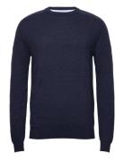 Merino Crew Knit Tops Knitwear Round Necks Navy Sebago