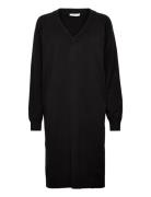 Cc Heart Clare Comfy Knit Dress Knælang Kjole Black Coster Copenhagen