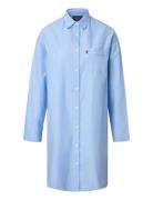 Icons Luna Organic Cotton Light Oxford Nightshirt Nattøj Blue Lexingto...