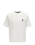 Onsmilo Rlx Coast Ss Tee Tops T-Kortærmet Skjorte White ONLY & SONS