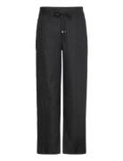 Linen Wide-Leg Pant Bottoms Trousers Wide Leg Black Lauren Women