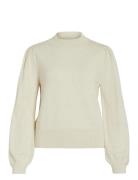 Viril Turtle-Nk Balloon L/S Top - Noos Tops Knitwear Turtleneck Beige ...