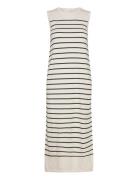 Slfberga Sl Knit Dress Knælang Kjole Cream Selected Femme