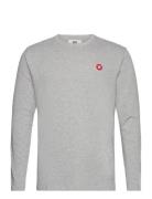 Mel Long Sleeve Gots Tops T-Langærmet Skjorte Grey Double A By Wood Wo...