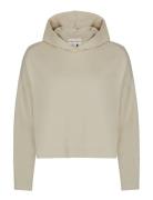 Soft Cropped Hoodie Sport Sweatshirts & Hoodies Hoodies Beige Röhnisch