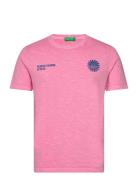 T-Shirt Tops T-Kortærmet Skjorte Pink United Colors Of Benetton