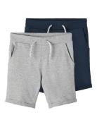 Nkmvermo 2P Long Swe Shorts Unb F Noos Bottoms Shorts Grey Name It