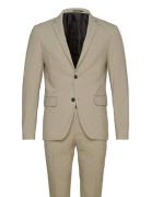 Plain Mens Suit - Normal Length Habit Beige Lindbergh