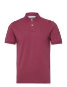 Slim Fit Logo Tops Polos Short-sleeved Purple Hackett London