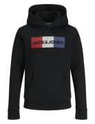 Jjecorp Logo Sweat Hood Jnr Tops Sweatshirts & Hoodies Hoodies Black J...