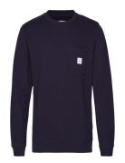 Square Pocket Sweatshirt Tops Sweatshirts & Hoodies Sweatshirts Navy M...