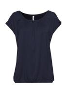 Sc-Marica Tops T-shirts & Tops Short-sleeved Navy Soyaconcept