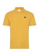 Toke Basic Badge Polo - Gots/Vegan Tops Polos Short-sleeved Yellow Kno...