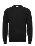 Man O-Neck Plain Designers Knitwear Round Necks Black Davida Cashmere