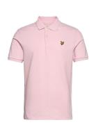 Plain Polo Shirt Tops Polos Short-sleeved Pink Lyle & Scott