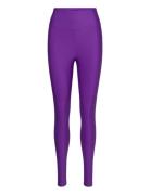 Graphic High Waist Tights Sport Running-training Tights Purple Casall