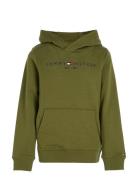 U Corp Logo Ess Hoodie Tops Sweatshirts & Hoodies Hoodies Green Tommy ...