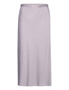 Recycled Cdc Bias Cut Midi Skirt Knælang Nederdel Purple Calvin Klein