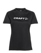 Core Unify Logo Tee W Sport T-shirts & Tops Short-sleeved Black Craft