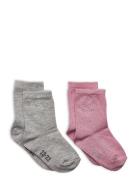 Ankle Sock W. Lurex  Sokker Strømper Pink Minymo