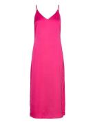 Viellette Singlet Satin Dress/Su - Noos Knælang Kjole Pink Vila