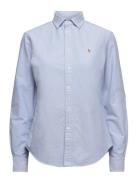 Slim Fit Oxford Shirt Tops Shirts Long-sleeved Blue Polo Ralph Lauren