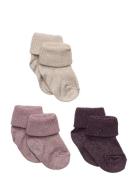 Ida Glitter Socks - 3-Pack Sokker Strømper Multi/patterned Mp Denmark