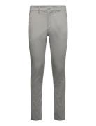 Sateen Stretch Slim Chino Bottoms Trousers Chinos Grey Calvin Klein