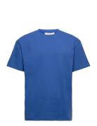 Crew T-Shirt Tops T-Kortærmet Skjorte Blue Les Deux