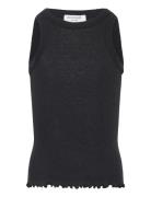 Wool Top Tops T-shirts Sleeveless Black Rosemunde Kids