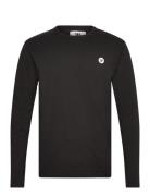 Mel Longsleeve Gots Tops T-Langærmet Skjorte Black Double A By Wood Wo...