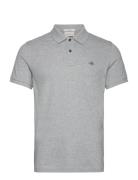 Slim Shield Ss Pique Polo Tops Polos Short-sleeved Grey GANT