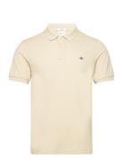 Slim Shield Ss Pique Polo Tops Polos Short-sleeved Beige GANT