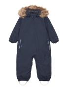 Coverall W. Fake Fur Outerwear Coveralls Snow-ski Coveralls & Sets Nav...