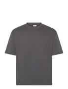 Slhlooseoscar Ss O-Neck Tee Noos Tops T-Kortærmet Skjorte Grey Selecte...