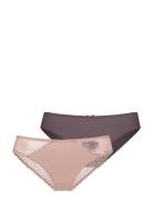 Amora-2Pp Brief Trusser, Tanga Briefs Beige Dorina