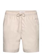 Medium Drawstring Badeshorts Beige Calvin Klein