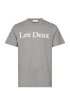 Charles T-Shirt Tops T-Kortærmet Skjorte Grey Les Deux