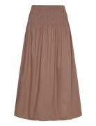 Skirt Lang Nederdel Brown Rosemunde