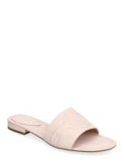 Alegra Iii Nappa Leather Slide Sandal Flade Sandaler Pink Lauren Ralph...