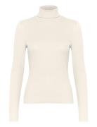 Drewgz Rollneck Puff Noos Tops Knitwear Turtleneck Cream Gestuz