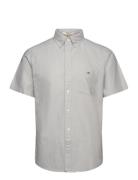 Reg Classic Oxford Ss Shirt Tops Shirts Short-sleeved Blue GANT