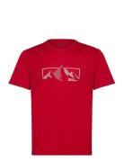 Peak Graphic T M Sport T-Kortærmet Skjorte Red Jack Wolfskin