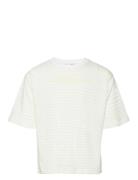 Vmleila Striped Ss Top Jrs Girl Tops T-Kortærmet Skjorte White Vero Mo...