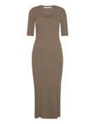 Salvagz Long Dress Maxikjole Festkjole Brown Gestuz