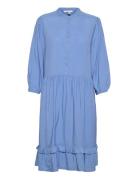 Dresses Light Woven Knælang Kjole Blue Esprit Casual