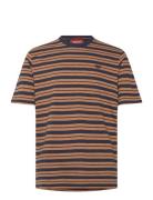 Relaxed Fit Stripe Tshirt Tops T-Kortærmet Skjorte Orange Superdry